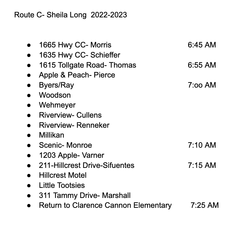 Bus Route C