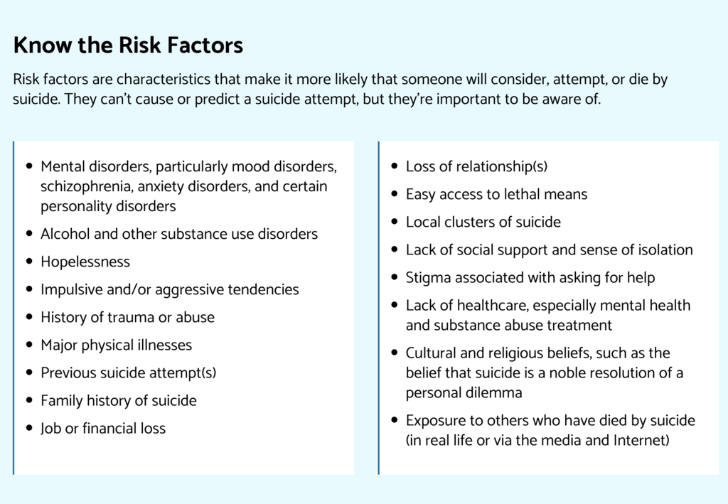 Suicide Risk Factors 