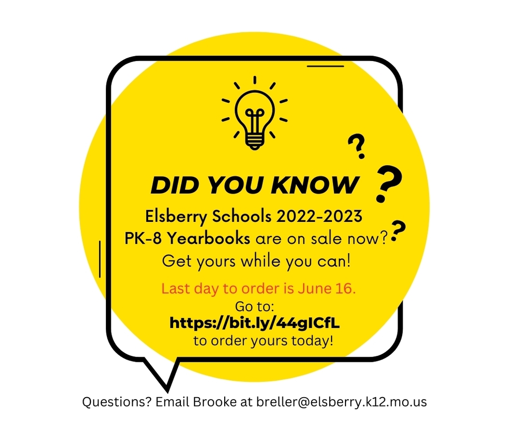 Elsberry Schools 2022-2023 PK-8 Yearbook Sales