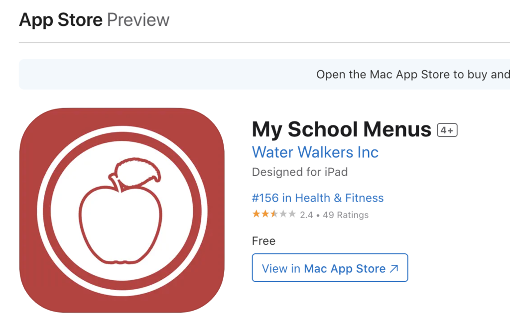 My School Menus app